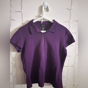 Express Deep Purple Short Sleeve Top
